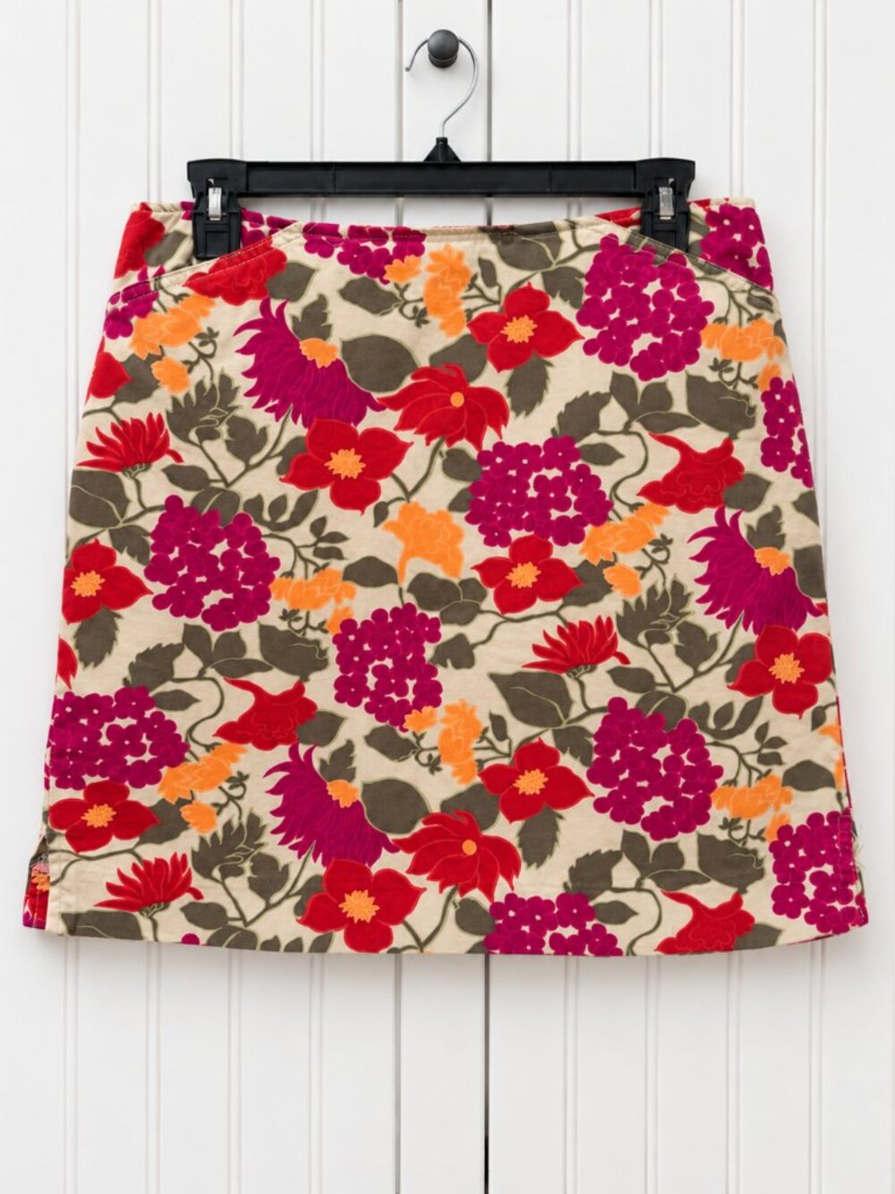 Geoffrey Beene Sport Floral Stretch Skirt Size 8 Cotton Spandex